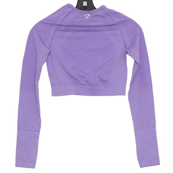 Gymshark Vital Crop Top Athleisure Activewear Lounge Minimalist Purple Small - Picture 2 of 6